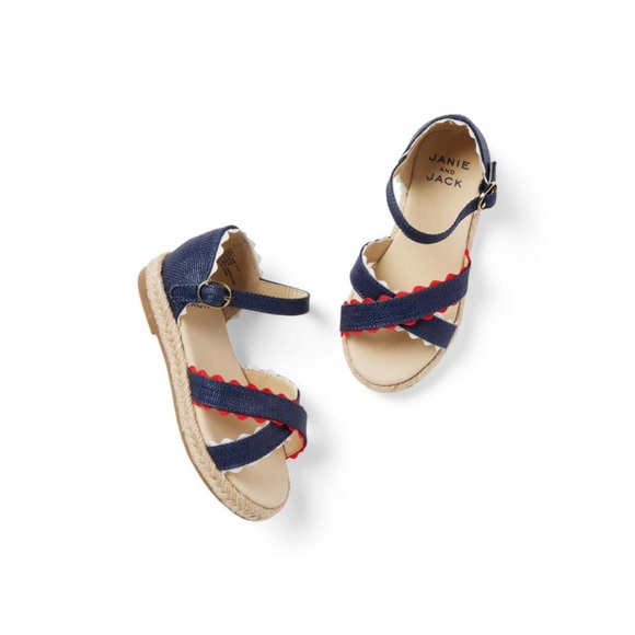 Janie and Jack Ric Rac cross strap Espadrille - Picture 1 of 16